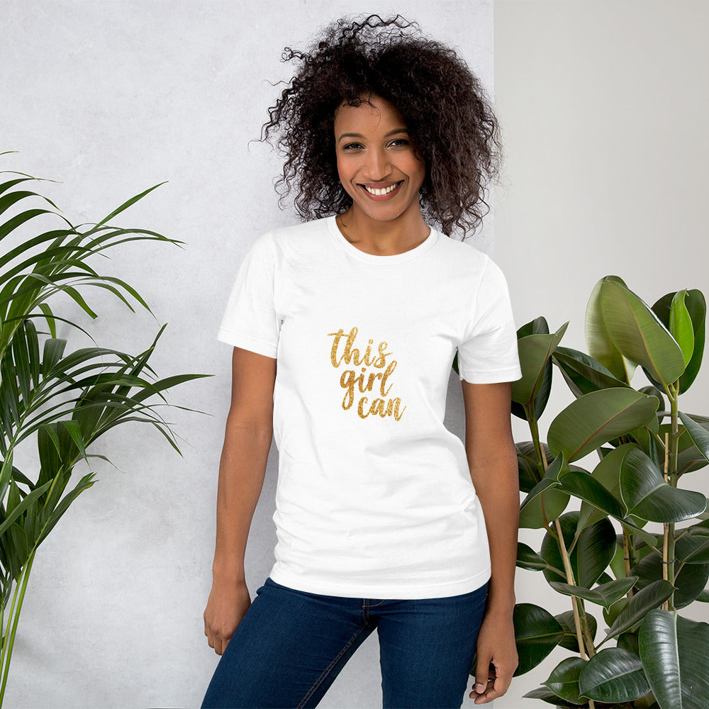 White shirt with gold hot sale writing