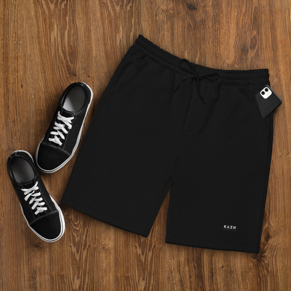 Black Men's fleece shorts